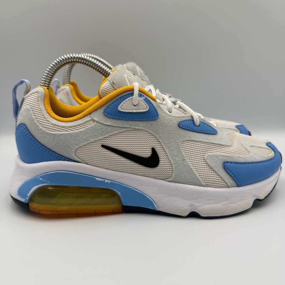 Nike Air Max 200 Women's Size 7.5 Blue Gold White Lifestyle Sneakers AT6175-101